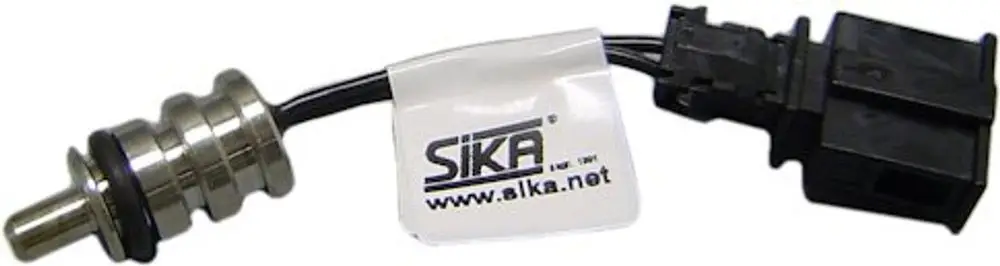 NTC-Fühler mit Kabel und Stecker, abgebildet mit einem Etikett der Marke Bosch, zur Verwendung in spezifischen Anwendungen zur Temperaturmessung.